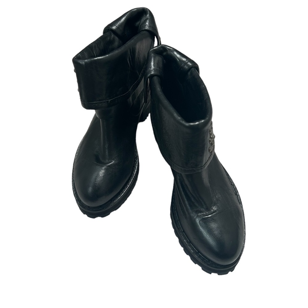 Felmini Black Leather Ankle Booties-Size 6.5-These are in Excellent condition!